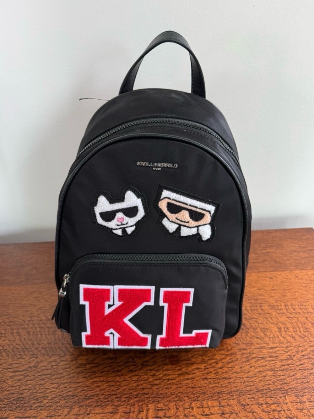 NWT Karl Lagerfeld Paris Khloe Amour Patch Backpack